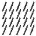 1/4 Drip Irrigation Fittings Kit, 100 Pieces Barbed Connectors Drip System Parts Drips Hose Repair Kit Coupling Tubing Fittings for Garden Flower Pot Lawn