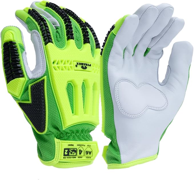 Pyramex Premium Goatskin Safety Gloves With A6 Cut Level And Impact Protection Size 2X Large