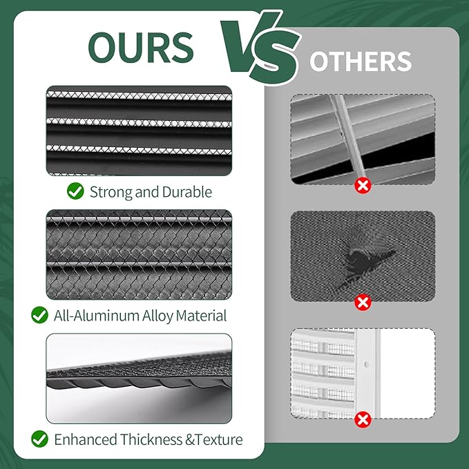 (Black 2 Pack 12" x 12"Inch) Gable Vents, Aluminum Walls, Lofts, Garages etc with Screened Metal Shed Vents, Outdoor House Loft Ceiling Reinforced Square Vents Shutters Exterior Grille (Matt)