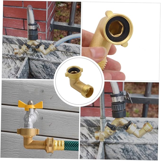 Milisten 1Pc Brass Hose Adapter Garden Irrigation Fitting with Quick Swivel Connector for Easy Installation and Reliable Watering Durable and Water Resistant Hose Connector