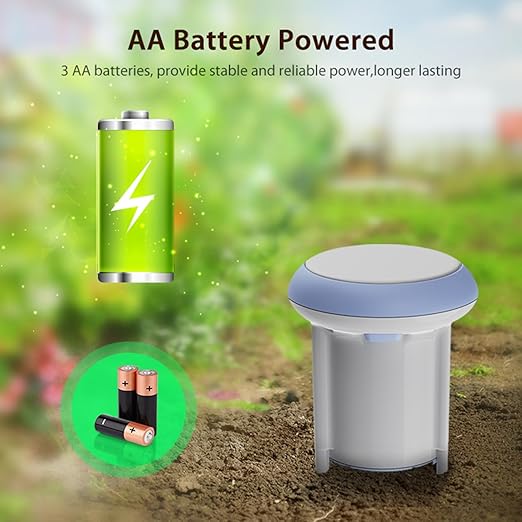WiFi Smart Soil Sensor: Smart Soil Moisture Meter with App Real-Time Monitoring, Soil Tester with Moisture/Temperature Meter for Garden, Farm and Greenhouse, Compatible with Alexa, Google Home
