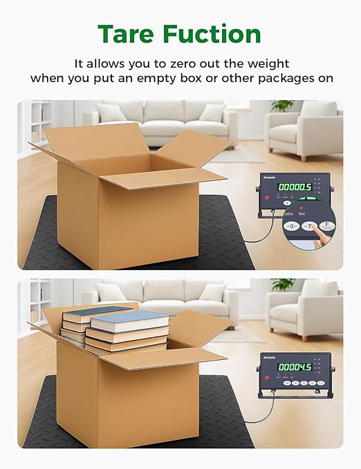 36"x36" 5000Lbs Arczorix Industrial Floor Scale, Precision Pallet Scale with Digital Indicator, Heavy Duty Weighing Scale for Floor Bench Office Weight Weighing