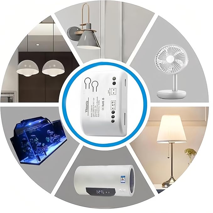 1 Channel Tuya Smart Life WiFi Momentary Inching Self-Locking Relay Switch Module,DC 7-32V/USB 5V Wireless Remote Control with RF Bluetooth, Compatible with Alexa Goolge Home (1CH)