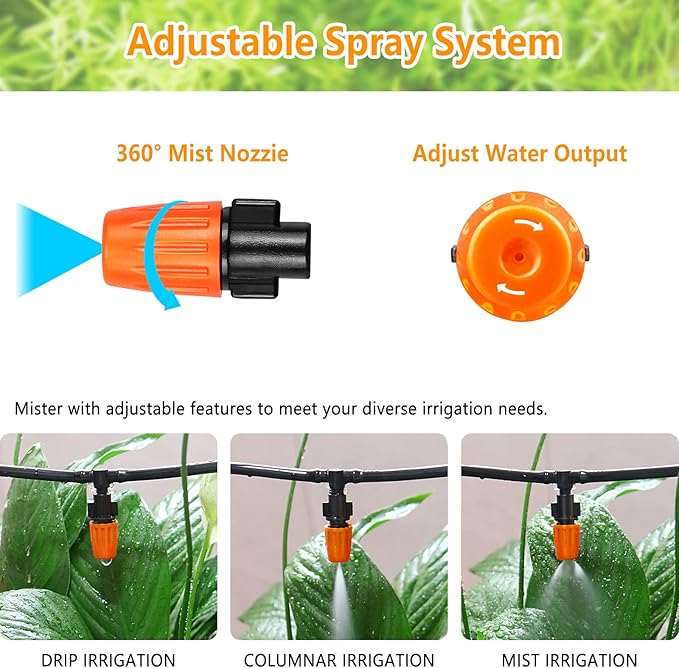 Drip Irrigation Fittings Kit for 1/4 Inch Tubing, 240 Pcs 1/4" Drip Line Barbed Connectors for Drip Systems - Nozzles,Micro Drips,Single Barbs,Tees,Couplings,Cross,End Plugs,Elbows,Hose Stakes