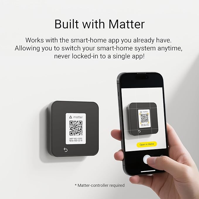 Lux TQ1 Smart Thermostat for Home, Programmable WiFi with Matter Protocol for Temperature Control, C-Wire or Power Bridge Required - Works with Apple Home and Google Home - termostato inteligente wifi