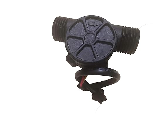 1/2" Water Flow Sensor Food-Grade Switch Hall Effect Flowmeter Fluid Meter Counter 1-30L/min (Pack of 2）