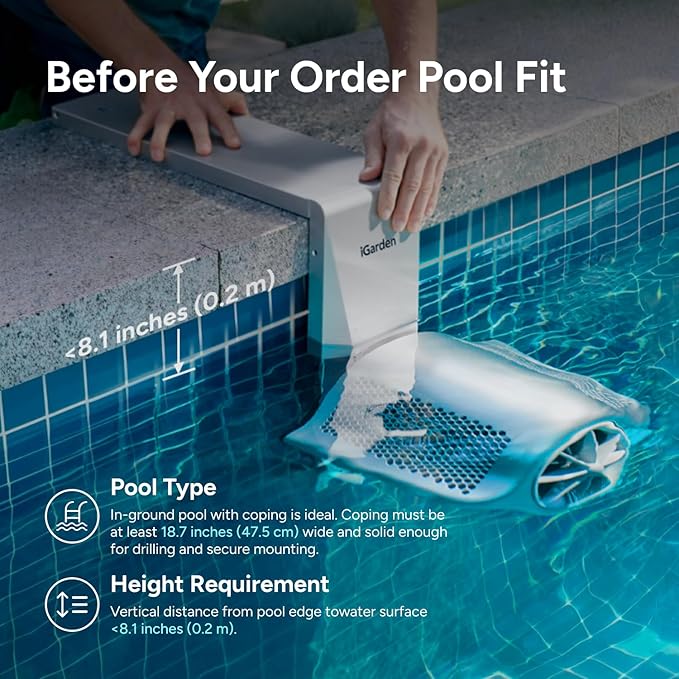 (2026 New) iGarden P100 Swim Jet for Pool, Swimming Pool Current Machine with 5 Wave Modes, 0-100% Adjustable Water Flow Trainer for Recreational Training, Fitness & Family Leisure