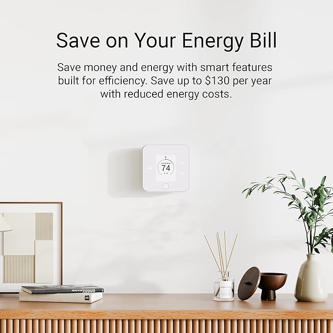 Lux TQ1 Smart Thermostat for Home, Programmable WiFi with Matter Protocol for Temperature Control, C-Wire or Power Bridge Required - Works with Apple Home and Google Home - termostato inteligente wifi