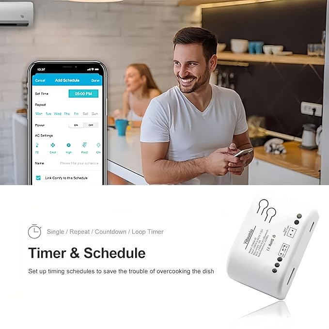 1 Channel Tuya Smart Life WiFi Momentary Inching Self-Locking Relay Switch Module,DC 7-32V/USB 5V Wireless Remote Control with RF Bluetooth, Compatible with Alexa Goolge Home (1CH)