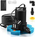 1/3HP Automatic Pool Cover Water Pump, 3035GPH Submersible Sump Pump w/Filter Net, 25ft Power Cord & Check Valve, Water Removal for Swimming Pool, Hot Tubs, Rooftops, Water Beds