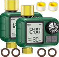 1 Zones Brass Inlet & Outlet 2 Pack Water Timer for Outdoor Garden Hose, Sprinkler Timer for Garden Faucet with Auto/Manual/Rain Delay Mode, Sprinkler Irrigation Controller for Yard Lawn