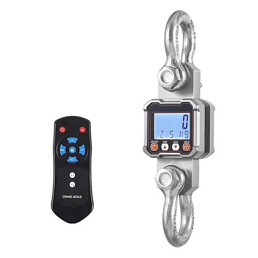 Bonvoisin Digital Crane Scale 22000lb Hanging Scale Heavy Duty Industrial Hanging Weight Scale with Peak Function (10000KG)