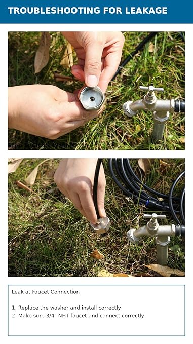 UNCO- Misting System, 39 FT, 11 Brass Mist Nozzles, 3/4" Brass Adapter, Misters for Outside Patio, Misting System for Patio, Garden, Greenhouse, Trampoline, Porch