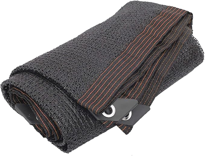 Black 50% Shade Cloth Heavy Duty - UV Resistant Sunblock Mesh Netting with Grommets for Garden Greenhouse Patio Chicken, Breathable Plant Cover(4.0x5.0m)