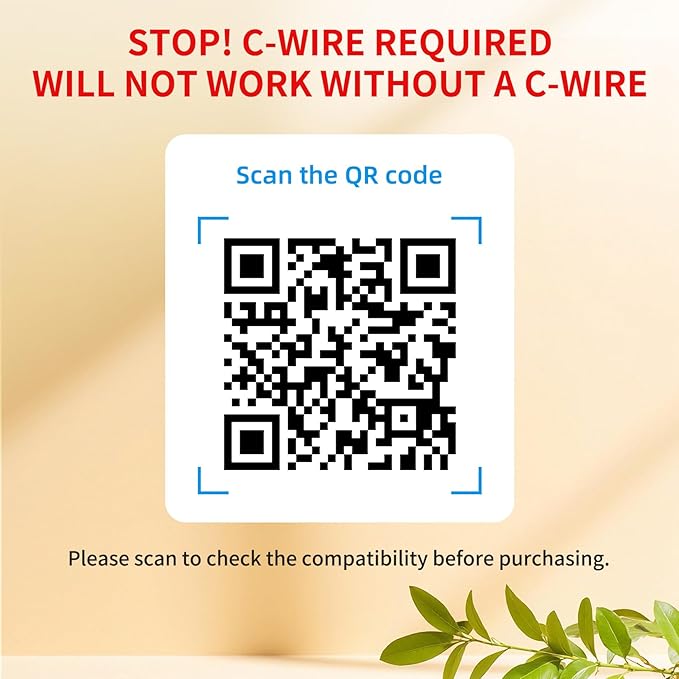 Smart Thermostat for House, WiFi Programmable Thermostat, Compatible with Alexa and Google Assistant, Remote Control Tuya/Smart Life, 𝗖-𝗪𝗶𝗿𝗲 𝗥𝗲𝗾𝘂𝗶𝗿𝗲𝗱