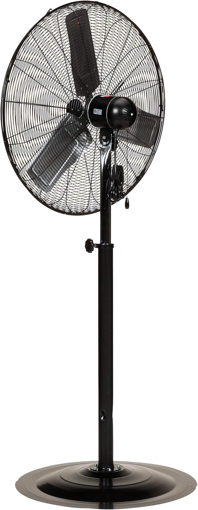 TPI Corporation CACU30-PO-HD Commercial Heavy Duty Oscillating Fan, Unassembled w/Pedestal Kit, 30" Blade Diameter, 3 Speed 1/3 HP Motor, 9' Cordset, Black