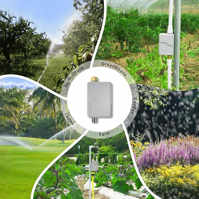 ECOWITT Intelligent Watering Timer Kit, Includes GW1200 IoT Gateway and WFC01 Smart Hose Timers, NPT Thread, for Garden Patio Lawn Irrigation, 915 MHz