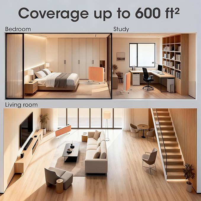 1500W Convection Heater,Space Heater for Large Room Use,Wifi App Control,24H Timer,Tip-over & Overheat Protection,Thermostat,Standing or Wall Mount,Electric Heaters for Indoor,Office,Bedroom,31 inch
