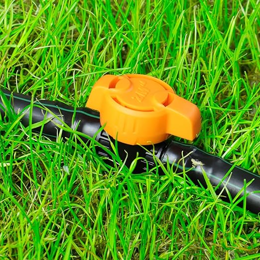 1/2 Inch Drip Irrigation Barbed Valve, 8 Pack 1/2" Drip Barbed Shut Off Valves for 1/2 In. Drip Irrigation Tubing (.570-. 620" ID), 1/2" in-Line Cut Off Switch Valves for Drip Sprinkler System
