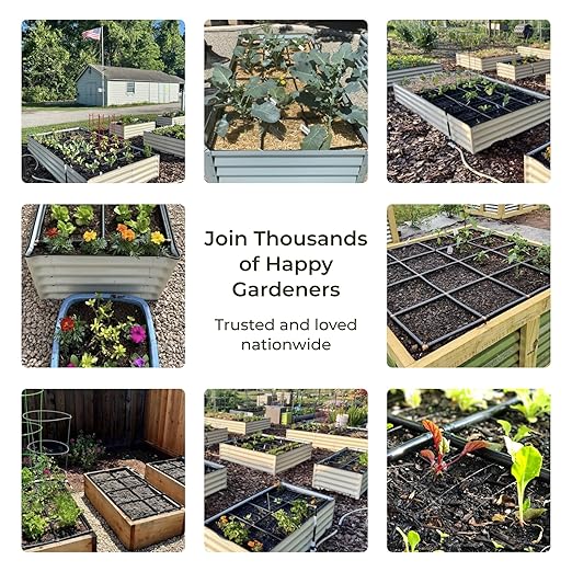 Garden Grid Watering System - 2x6 Standard | Raised Garden Bed Drip Irrigation System – But Better | Pre-Assembled, Waters Every Plant Evenly, 1-Min Setup | Square Foot Gardening | 22.5"x66"