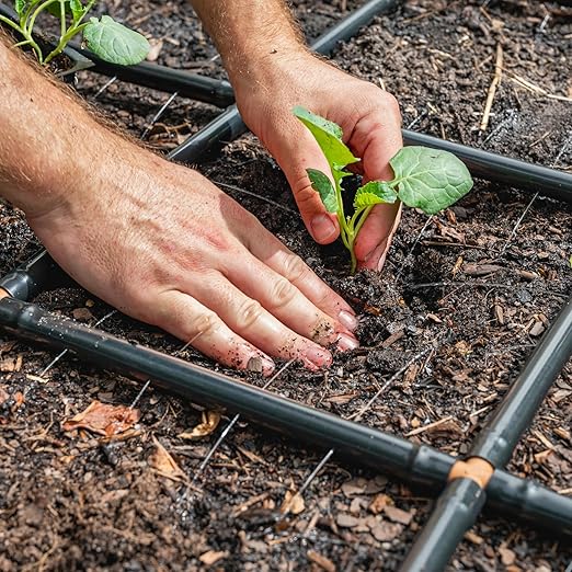 Garden Grid Watering System - 2x6 Standard | Raised Garden Bed Drip Irrigation System – But Better | Pre-Assembled, Waters Every Plant Evenly, 1-Min Setup | Square Foot Gardening | 22.5"x66"